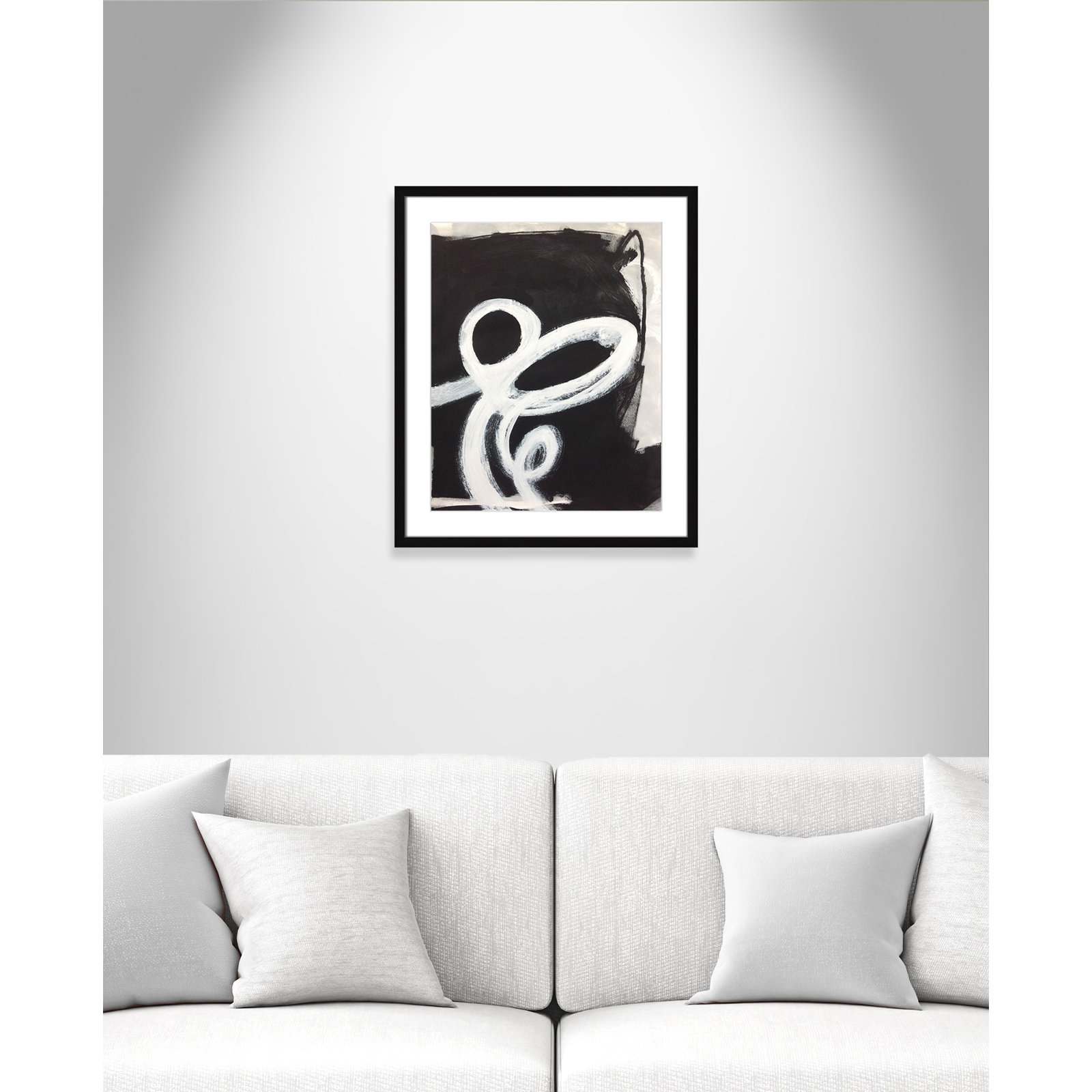 Ansonia Swirly Swirls II Print by , Yes, 25.5" H x 21.5" W x 1.25" D, Black Single Picture Frame