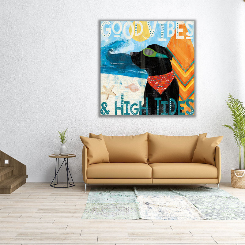 Good Vibes IV - reproduction d'art sur toile, H 12 po x l 12 po