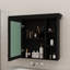 Armoire murale de salle de bain 35 po x 28 po avec porte miroir et 6 sections de tablettes ouvertes, armoire murale moderne pour salle de bain-605376858