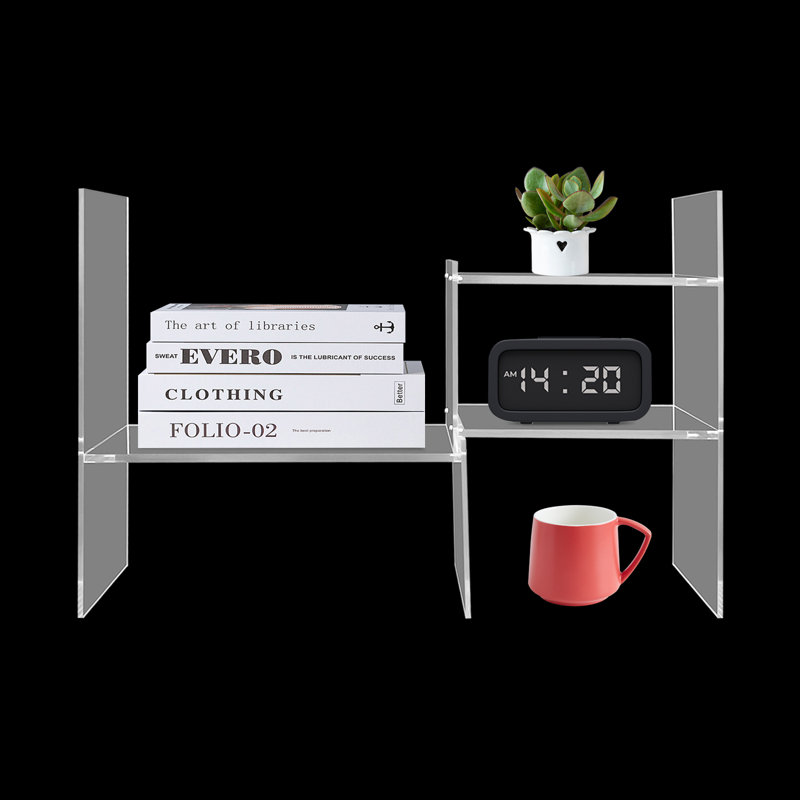 Adjustable Acrylic Desktop Shelf