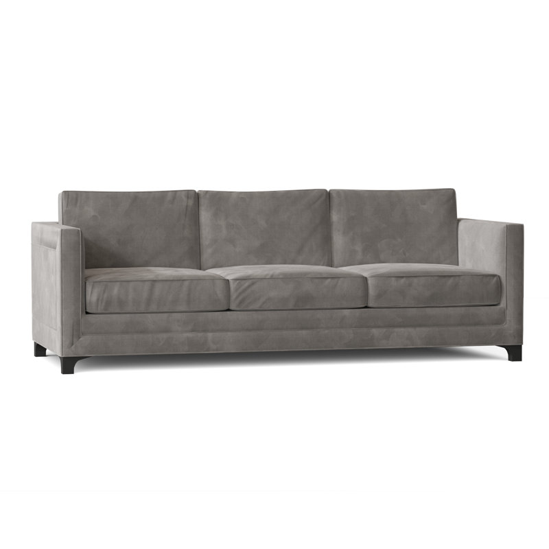 Canapé à accoudoirs carrés en mélange de polyester 95 po Manhattan avec coussins réversibles Manhattan, Standard, Noir
