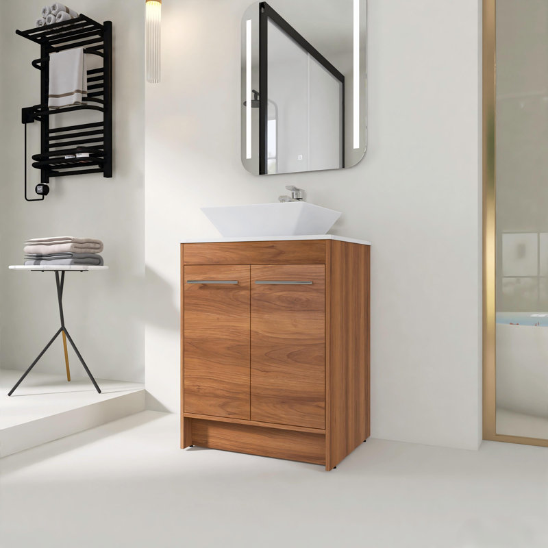 Ensemble de meuble-lavabo simple 23,64 po Deibel avec plateau en céramique
