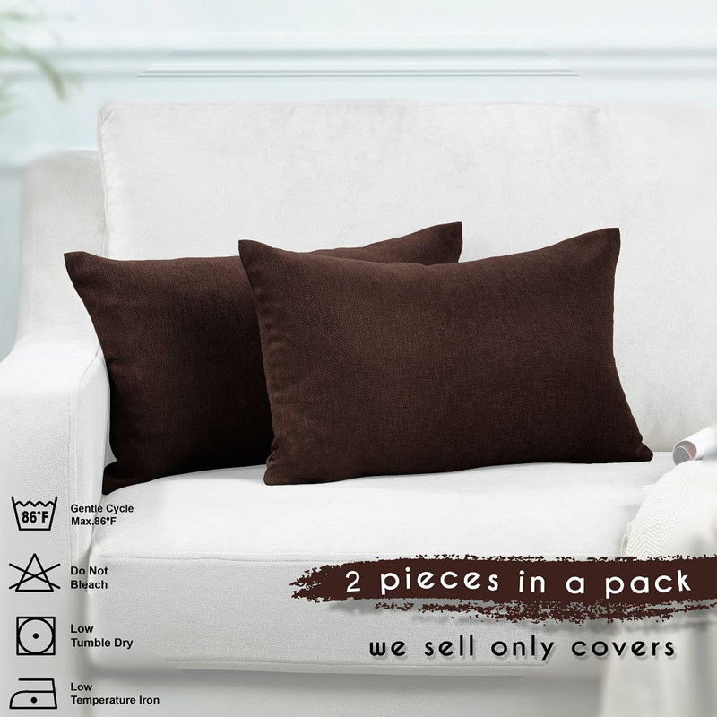 Indoor / Outdoor Rectangular Lumbar Pillow Cover - 1 Pc, Purple, 30 x 50cm