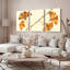 «Ginkgo Leaf Nature», reproduction d'art sur toile tendue, design botanique minimaliste (ensemble de 3)-525001150