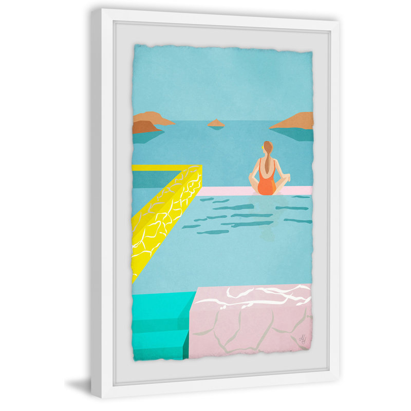 Zen By The Ocean - Single Picture Frame Print, 61 cm H x 41 cm W x 4 cm D