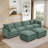 Spacious Modular Sectionals, Chenille U-shaped Comfortable Sofa For Home
