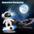 [Spring Glow up]  Galaxy Projector Light with Astronaut Design, Portable Rocket Man LED Light featuring Timing Function. Ideal for Bedroom, Game Room, and Various Settings, Decorative Night Light with 12 Galaxies in 1