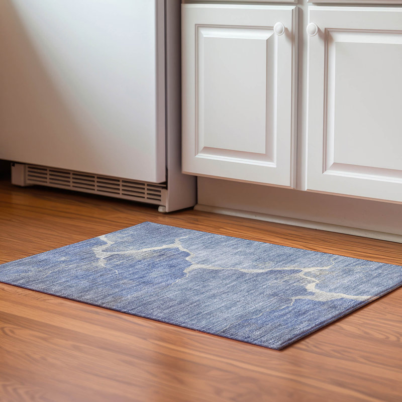 Tapis abstrait lavable à la machine de qualité supérieure AMF1889 / AMF1889DN, Rectangle 1 pi 8 po x 2 pi 6 po