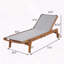 Chaise longue d'extérieur en bois d'acacia résistant aux intempéries-961726534
