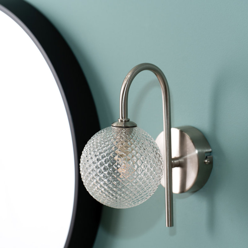 Abbegale Glass Armed Sconce, Yes
