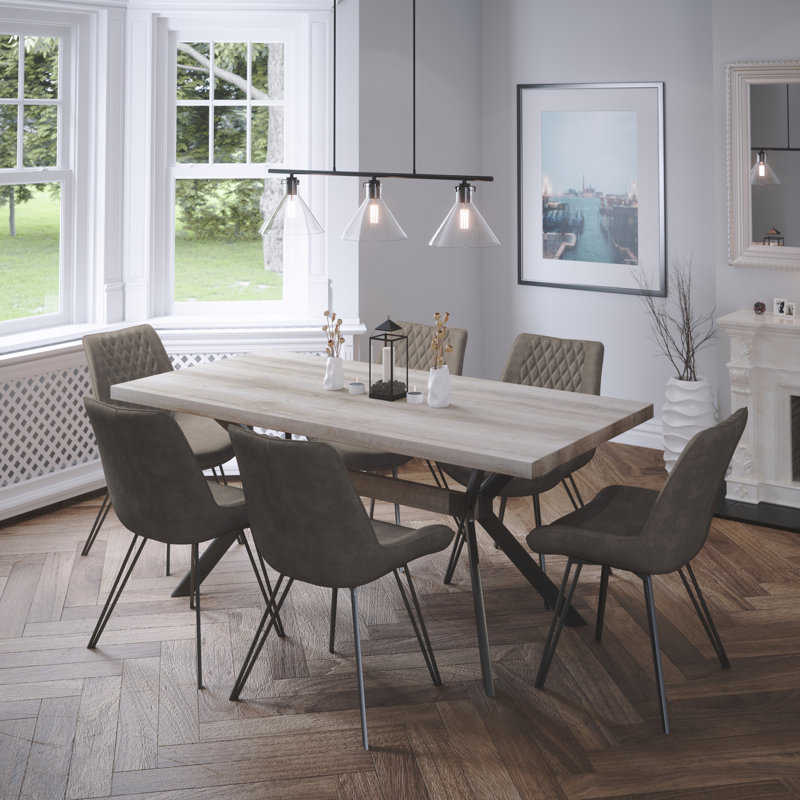 Coldiron 48cm H Upholstered Side Chair, Light Grey