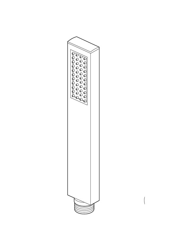 Vero Full Handheld Shower Head, Chrome