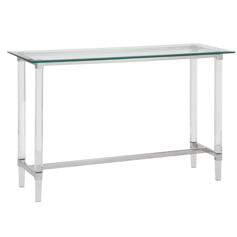 Nicky 48'' Glass Top Console Table