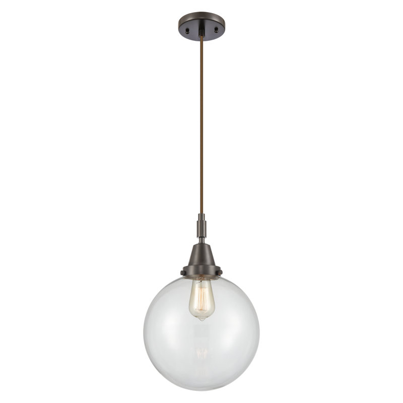 Mini luminaire suspendu suspendu 1 corde Downtown Urban - Caden Frederick, H 134,88 po x l 10 po x P 10 po, Clair