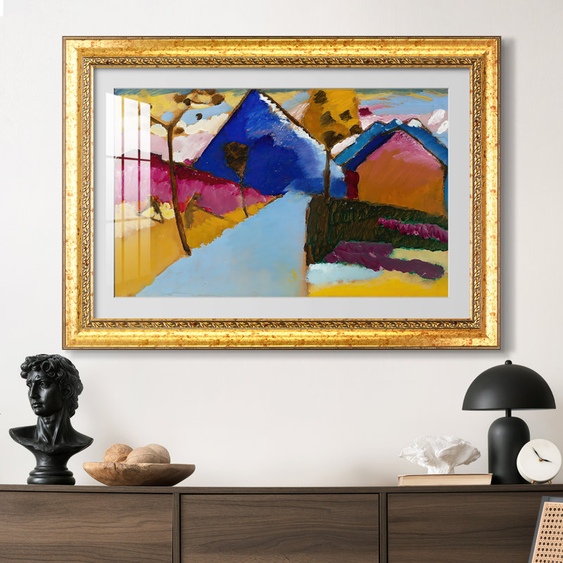 Rue Kochel Straight, 1909 - Wassily Kandinsky - Estampe encadrée sur mesure, 24x34 INNER SIZE, Framed Print with Mat