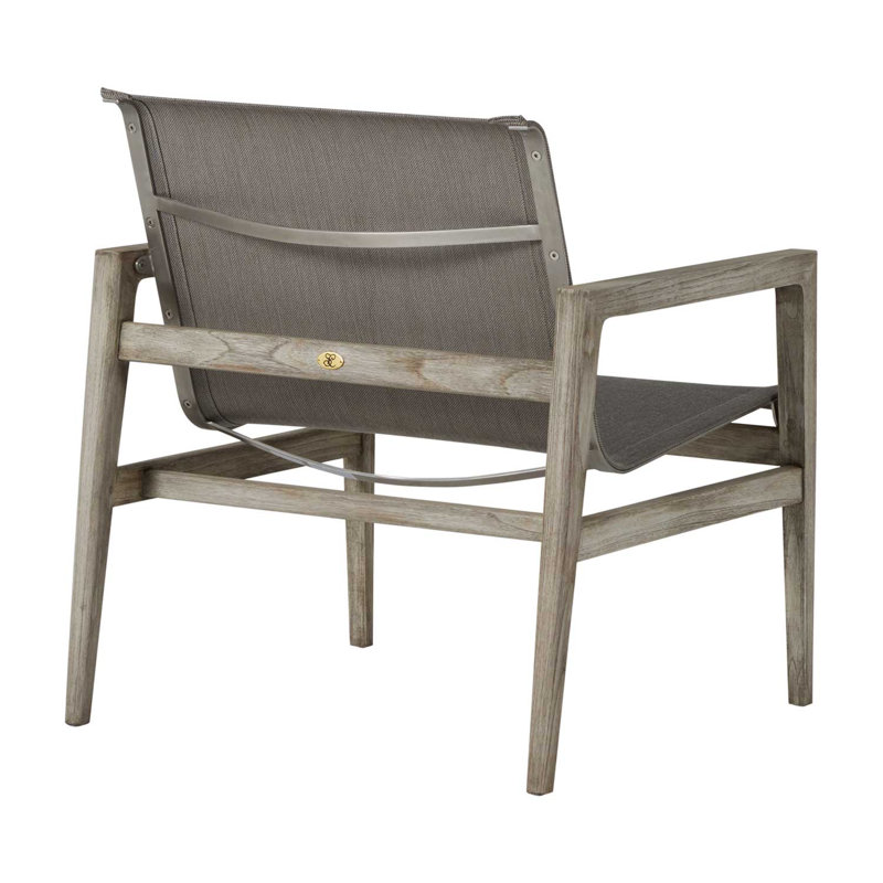 Coast Patio Lounge Chair, Oyster Teak Frame/Gray Sling