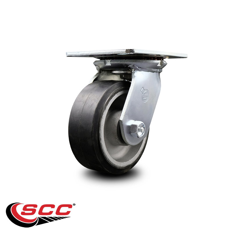 Rubber on Aluminum Caster