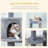41" Cat Tree Tower with Condo, Scratching Posts, Hanging Ball, Grey