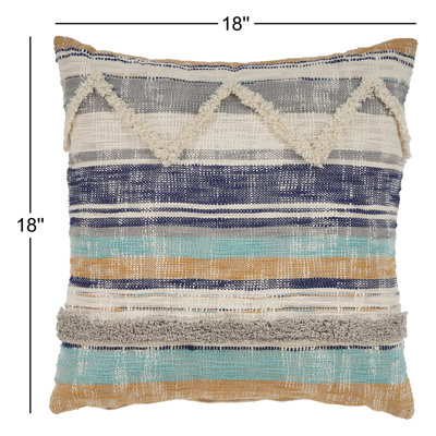 Dominigue Chevron Handmade 100% Cotton Throw Pillow
