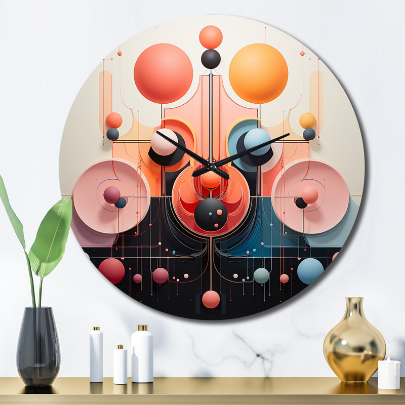 Horloge murale rétro en métal, Grand
