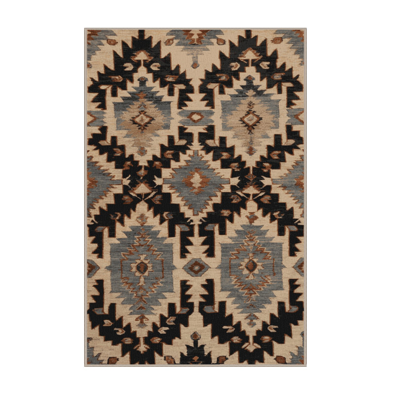 Machine Washable Persian Brown Area Rug, Rectangle 8' x 12'