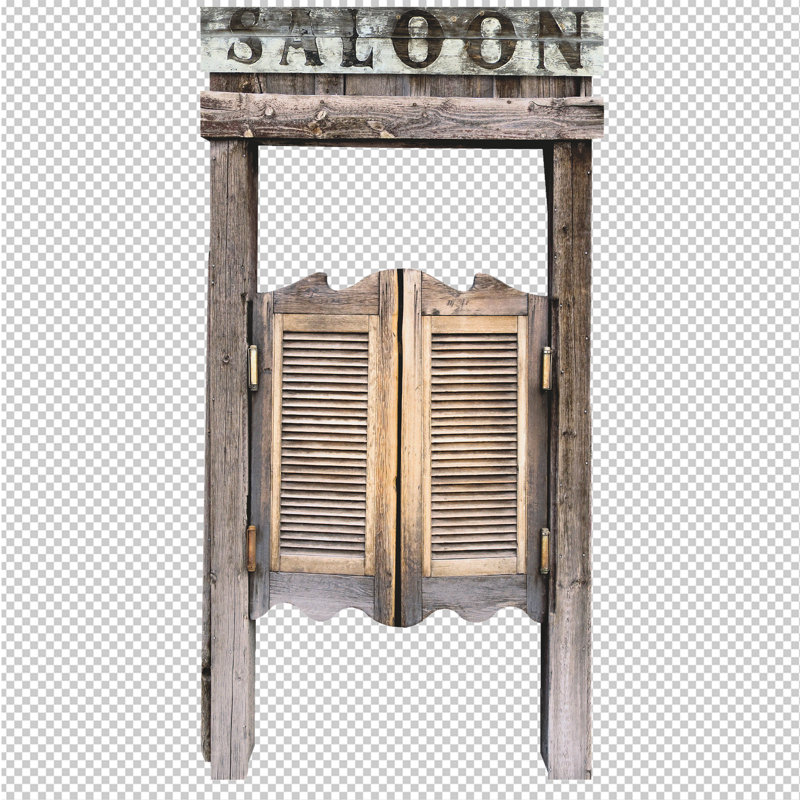 Western Rustic Old Swinging Saloon Doors Cardboard Cutout Standee Standup