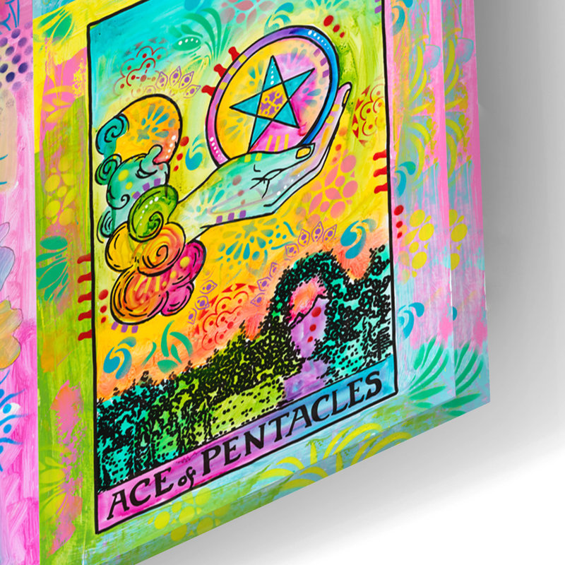 Art mural en verre Winston Porter «Dean Russo-Exclusive-tarot Card Collage» par Dean Russo, H 16 po x l 24 po x P 0,2 po