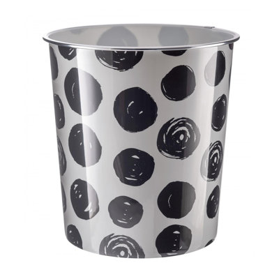 MantraRaj Plastic Waste Paper Basket Bin Round Waste Basket Trash Can Lightweight Recycling Rubbish Bin Blue Dot ~5060913147952 01c Mp - View #5