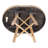Round Extendable Dining Table with Removable Leaf-1106942323