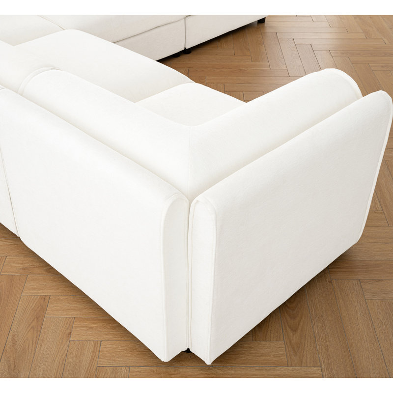 2 With Chenille Fabric, Storage Seat For Convenience, Modern Cover, Space Organization,, Blanc