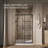 Elate Tall Sliding Shower Door, 75-1/2-In H X 44-1/4 - 47-5/8-In W, With Heavy 5/16-In Thick Frosted Glass With Rectangular Grille Pattern-55920897