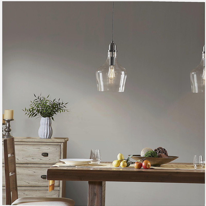 Luminaire suspendu ovale en verre, Bronze