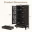 Rustic Black Tall Storage Cabinet-304457187
