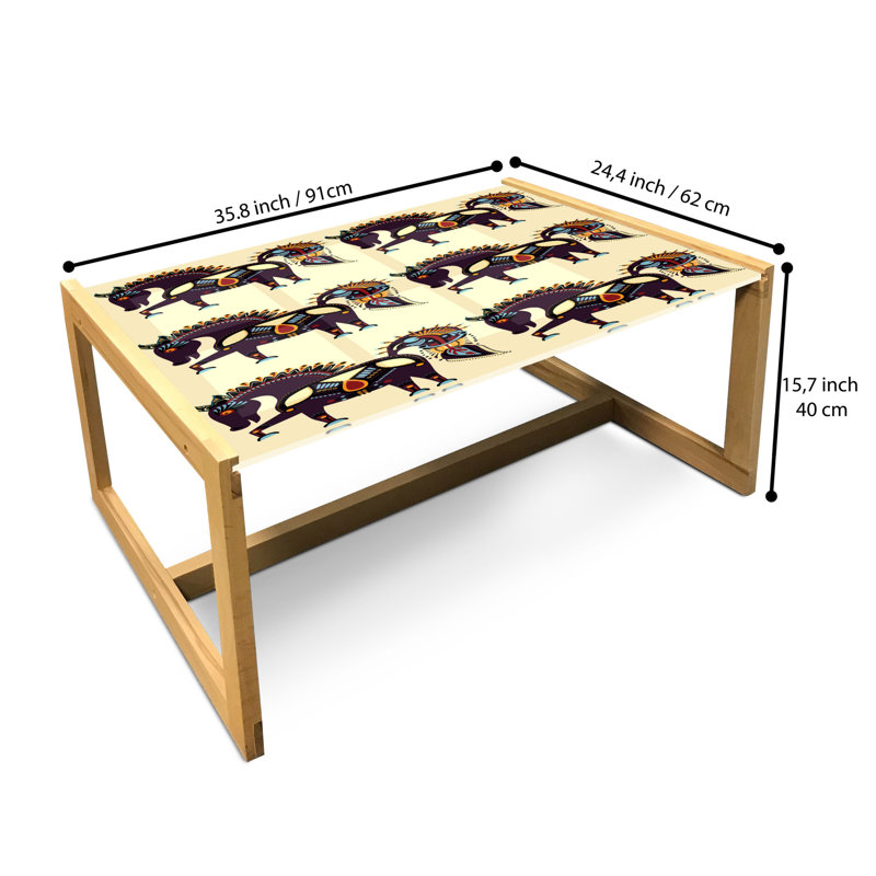 Jacarey Sled Coffee Table, 40cm H x 91cm W x 62cm D