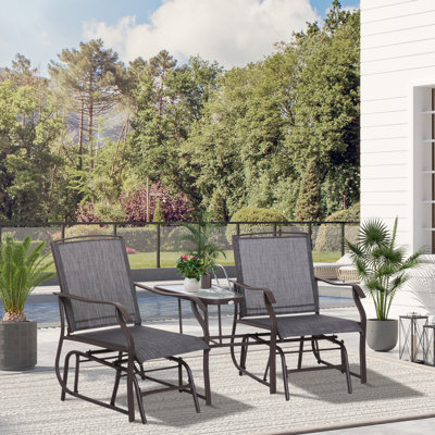 Outdoor Glider Chairs With Coffee Table