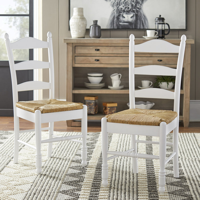 Amasya Ladder Back Side Chair, White