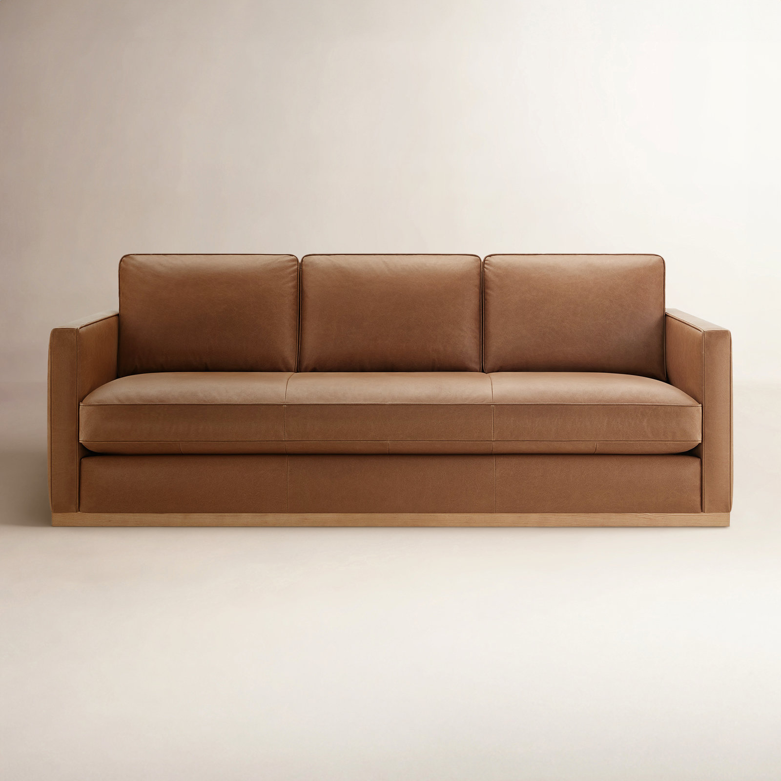 Bobbi 87" Genuine Leather Sofa