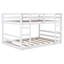 Lit double superposé au-dessus avec finition blanche - Bois de pin fabriqué et matériaux de qualité commerciale-663235942
