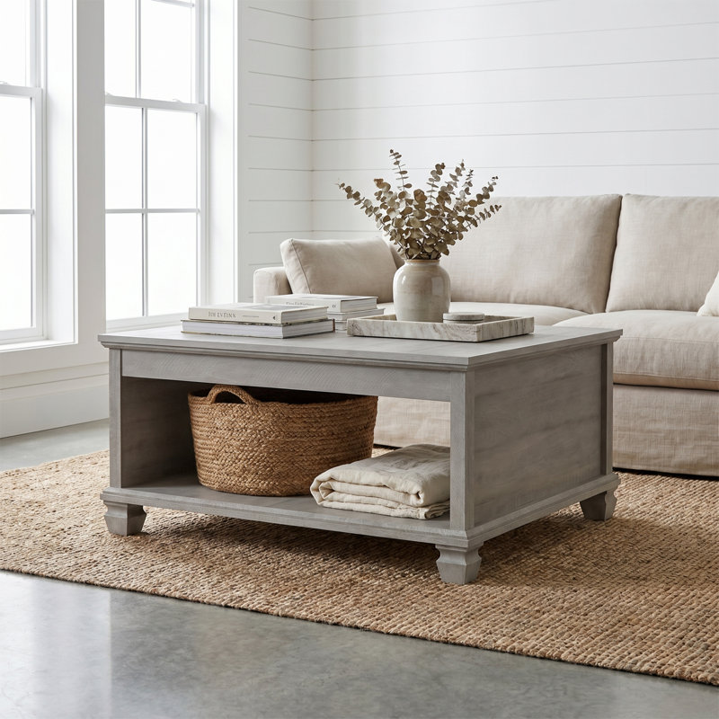 Table basse carrée Weston, Dusty Gray Oak