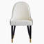 Chaise d'appoint rembourrée blanche Amenda