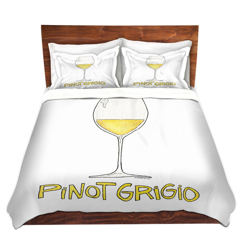 Ensemble de housse de couette en microfibre DiaNoche par Marley Ungaro - Cocktail Pinot Grigio