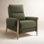 Fauteuil inclinable rembourré Michelle avec pieds en bois massif et accoudoirs rembourrés Michelle-119783490