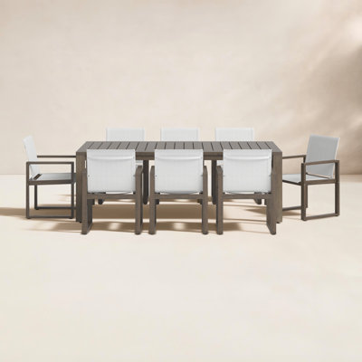 Joly 87" Eucalyptus Patio Dining Set