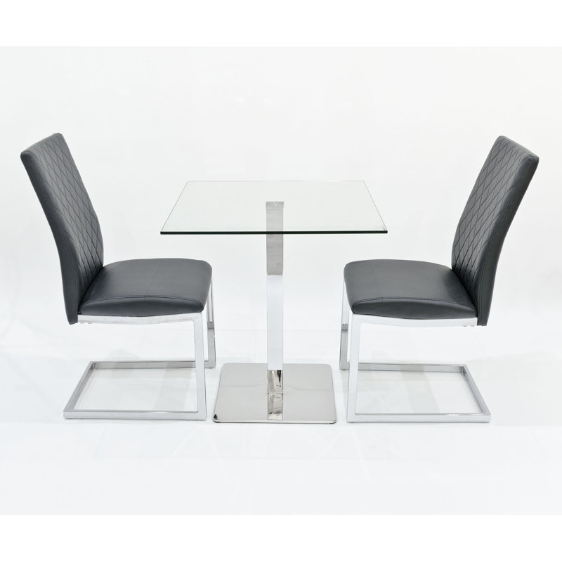 Derose 2 - Person Dining Set, Black