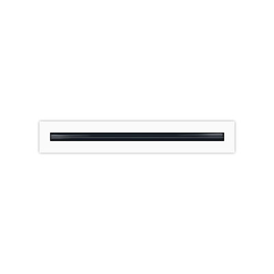 Buildmart - Diffuseur linéaire à 1 fente 18 po - Fente simple - Évent décoratif blanc - Évent moderne / Taille: H 2 po x l 2 po x L 18 po