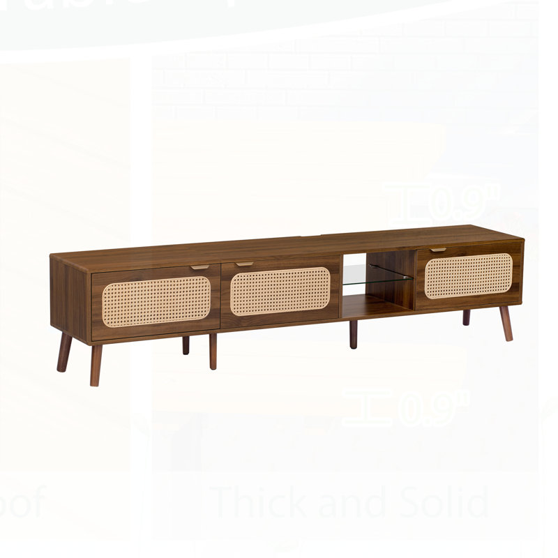 78" TV Stand for 75/80/85 inch TV, Console with Ample Storage for Living Room, Bedroom, Entertainment Center with Open Shelf