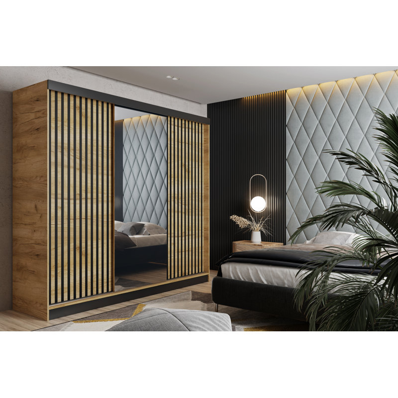 Alnita 3 Door Wardrobe, Brown/Sonoma