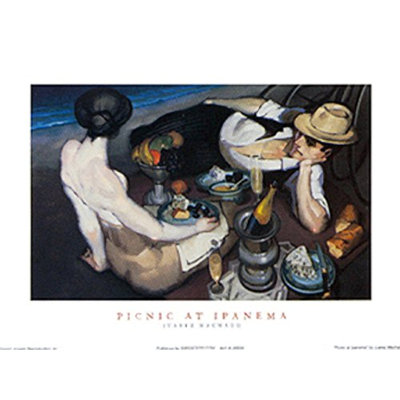 «Picnic at Ipanema» par Juarez Machado, impression sur toile non encadrée