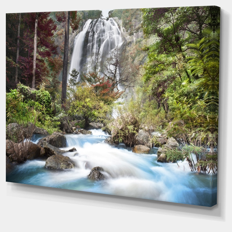 « blue klonglan cascade », impression sur toile, H 8 po x l 12 po x P 1 po, Toile tendue