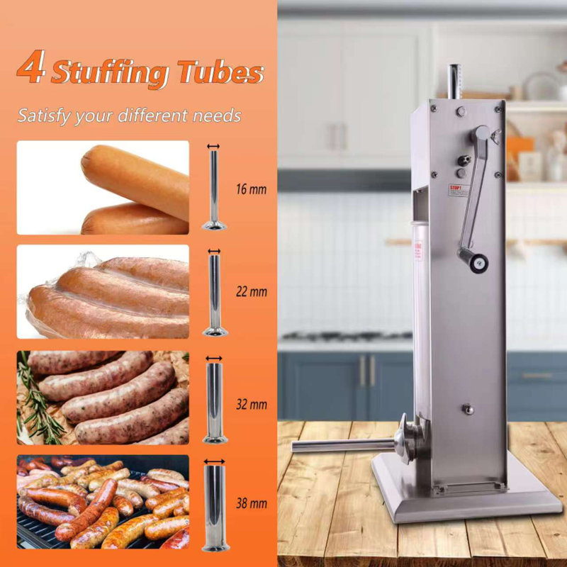 Hakka Food Processing Manual Sausage Stuffer, 22" H x 11.4" W